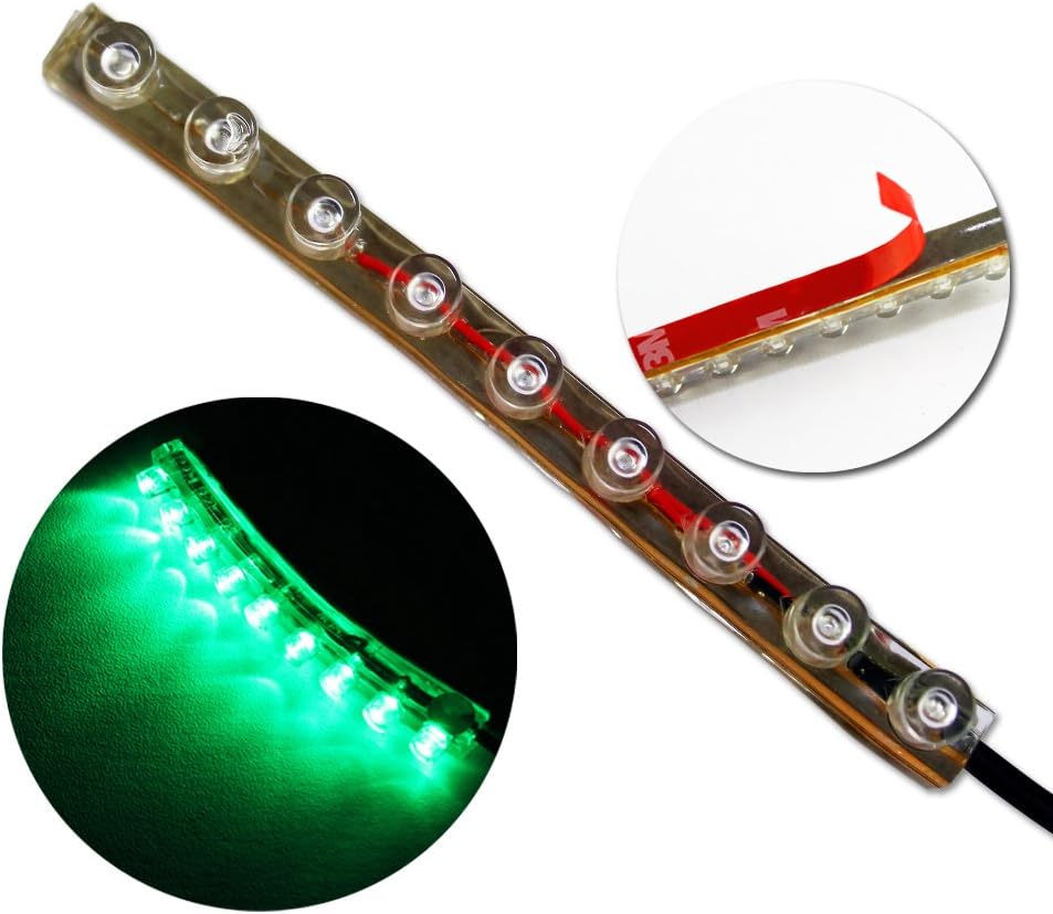 Zitrades Green 9 LED NEON Boat/Home/POD Light Bright Accent Glow 9LED Flexible Waterproof by Zitrades