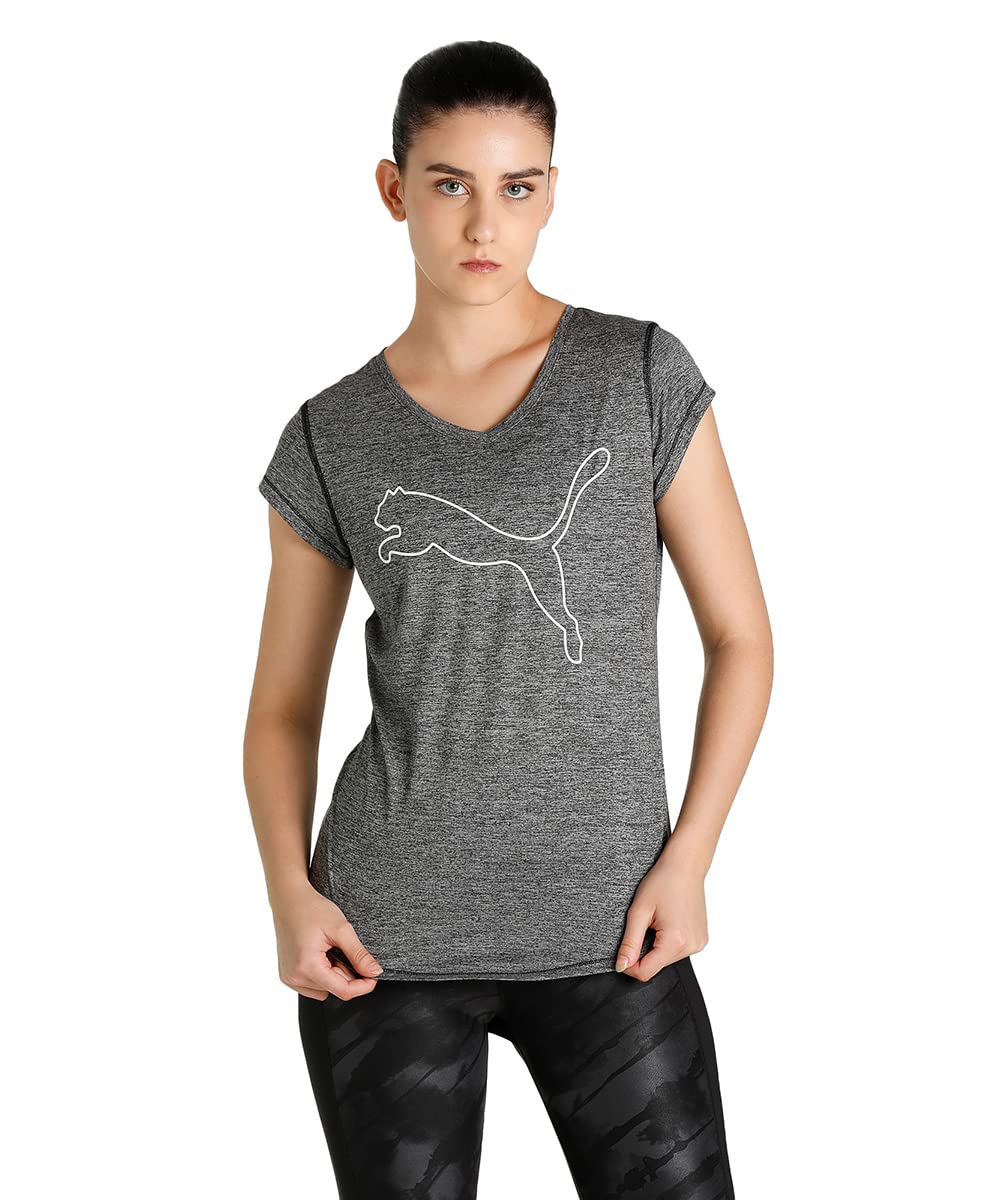 puma Women's Letter Print Regular Fit T-Shirt (52241801_Black Heather S)-picture-36