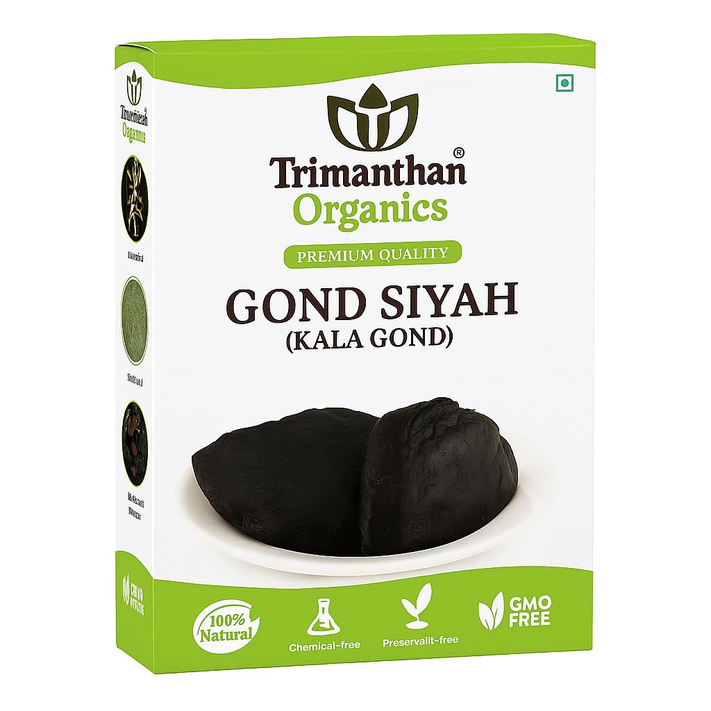 Gond Siyah (Kala Gond) For Joint Pain (100 GM) - Arthritis & Sciatica For Knee & Back, Leg, Headache Pain in Bones & Nerves 100% Pure Natural & Organic (Pack of 1)