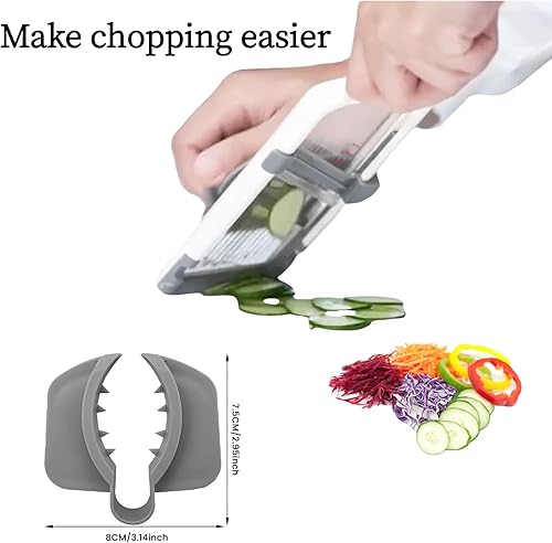 Miniatura 2 de Protector de mano de seguridad para cualquier rebanador o rallador de mandolina, cortador de alimentos, protector de dedos, ergonómico, agarre