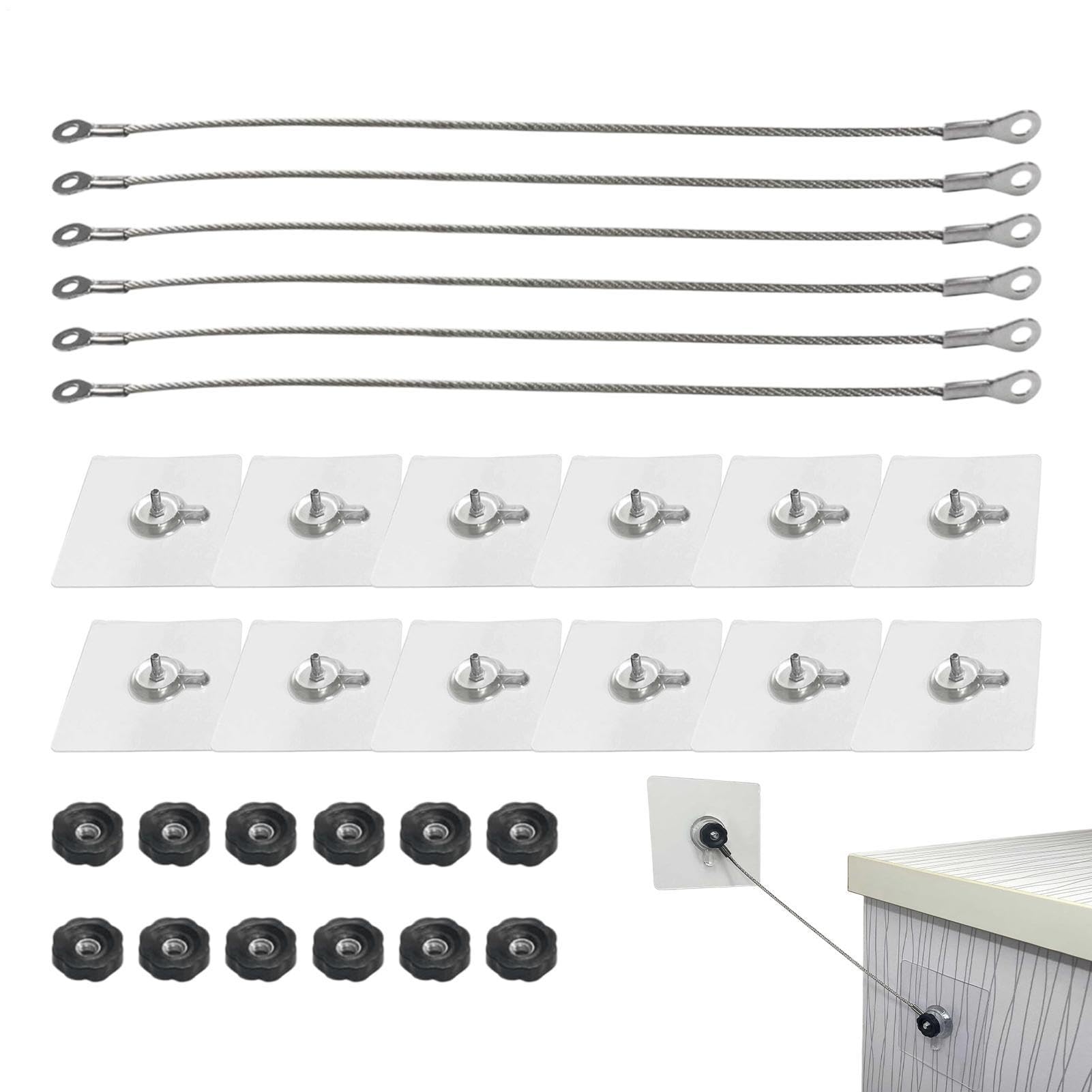 Correas de seguridad para muebles sin tornillos para fijar estanterías y carga en camiones