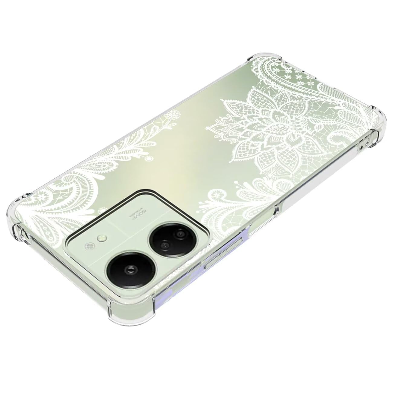Topme Custodia per Telefono per Redmi 13 (4G) / POCO M6 (4G) / Redmi 13 5G / POCO M6 Plus 5G (6.79Inches), Cover per Cellulare con Gradiente di Colore Trasparente in Morbido