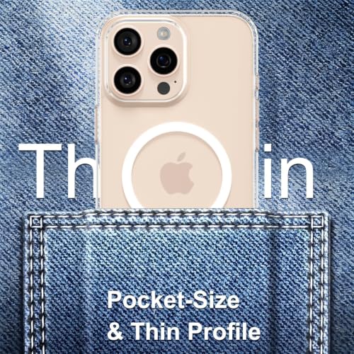Image of DIZORO Crystal Clear Magnetic Compatible with iPhone 16 Pro Max Case with Anti-Yellow Anti-Scratch Shockproof Transparent Cover