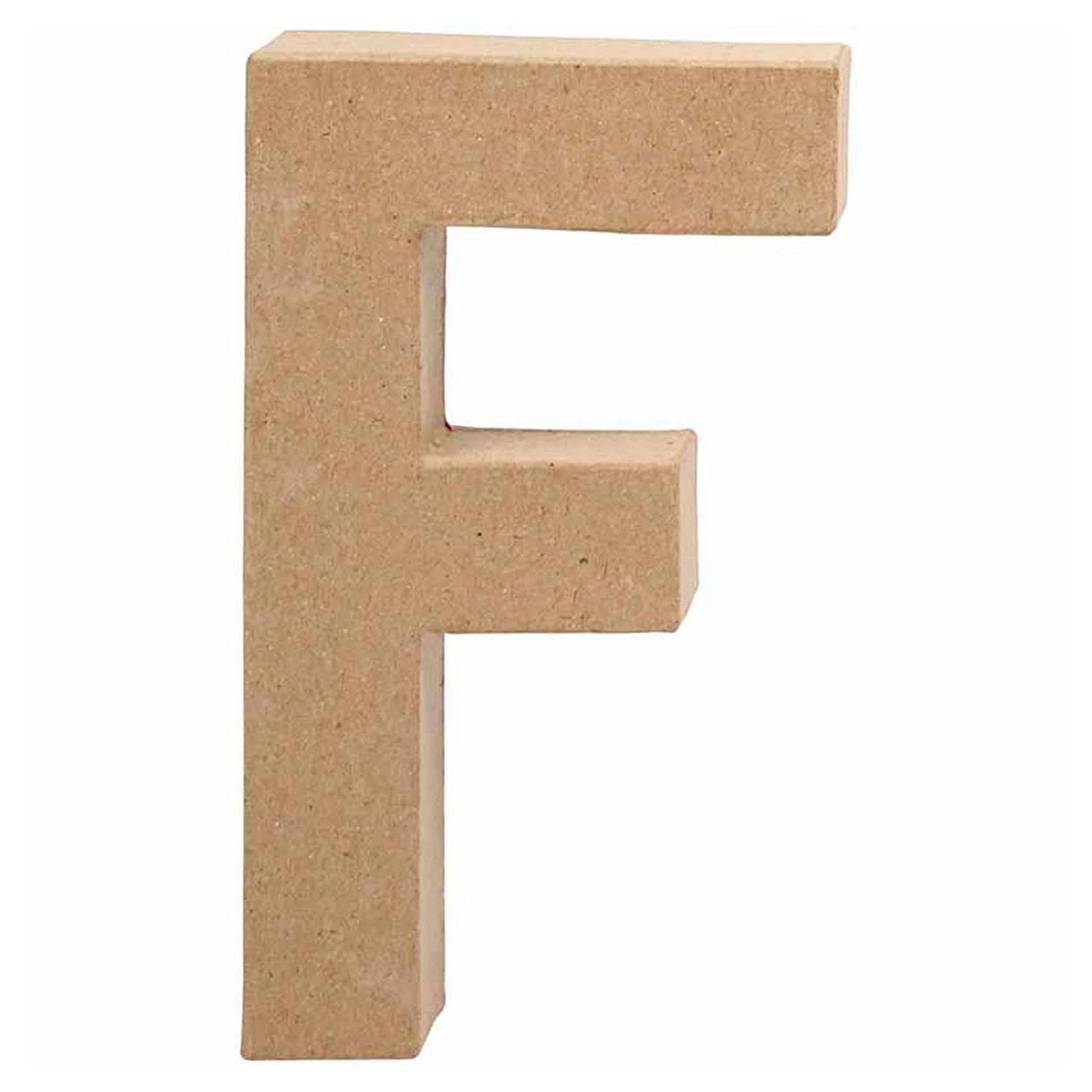 Creativ 26605 20.5 cm 1-Piece Papier Mache Letter F, Beige