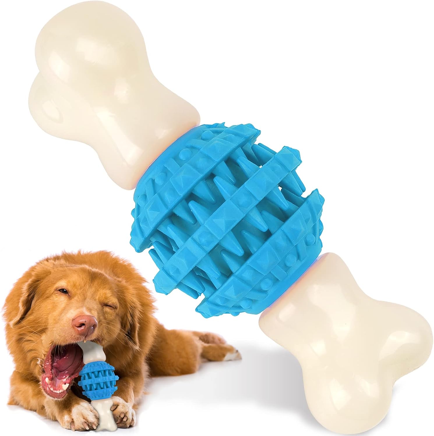 Tough Dog Toys for Large Dogs Aggressive Chewers, Epesiri Dog Chew Toys for Medium Breed, Nylon Bone Heavy Duty Dog Toy for Puppy, Soft…