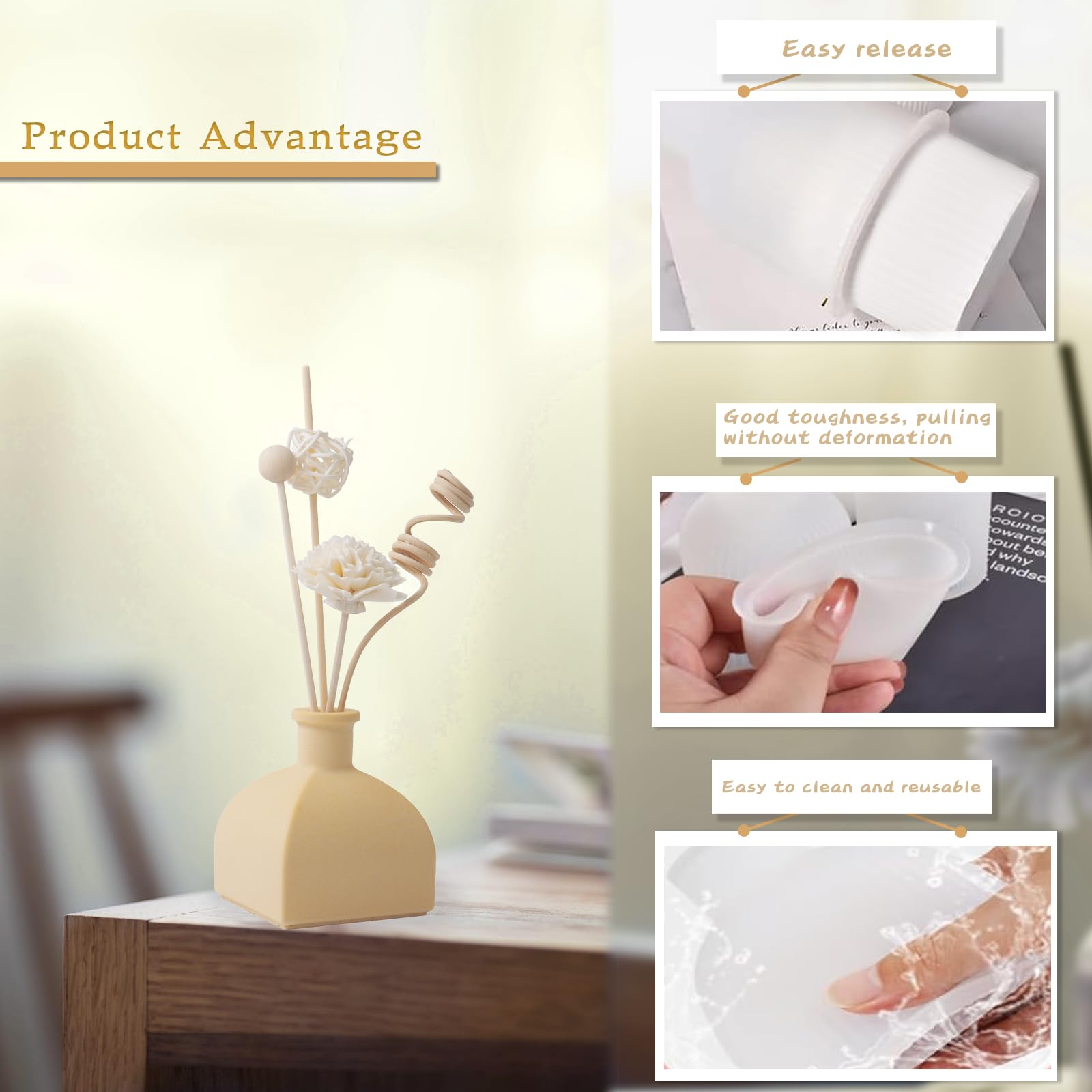 DIYBravo Vase Silikonform - Epoxidharz Form Für Kreative Vasen