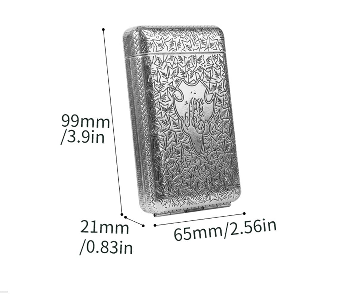 Etui na papierosy， etui na papierosy z trzema stopami， męskie etui na papierosy， rzeźbione z 3 stron， kreatywne etui metalowe， na papierosy o standardowym，A