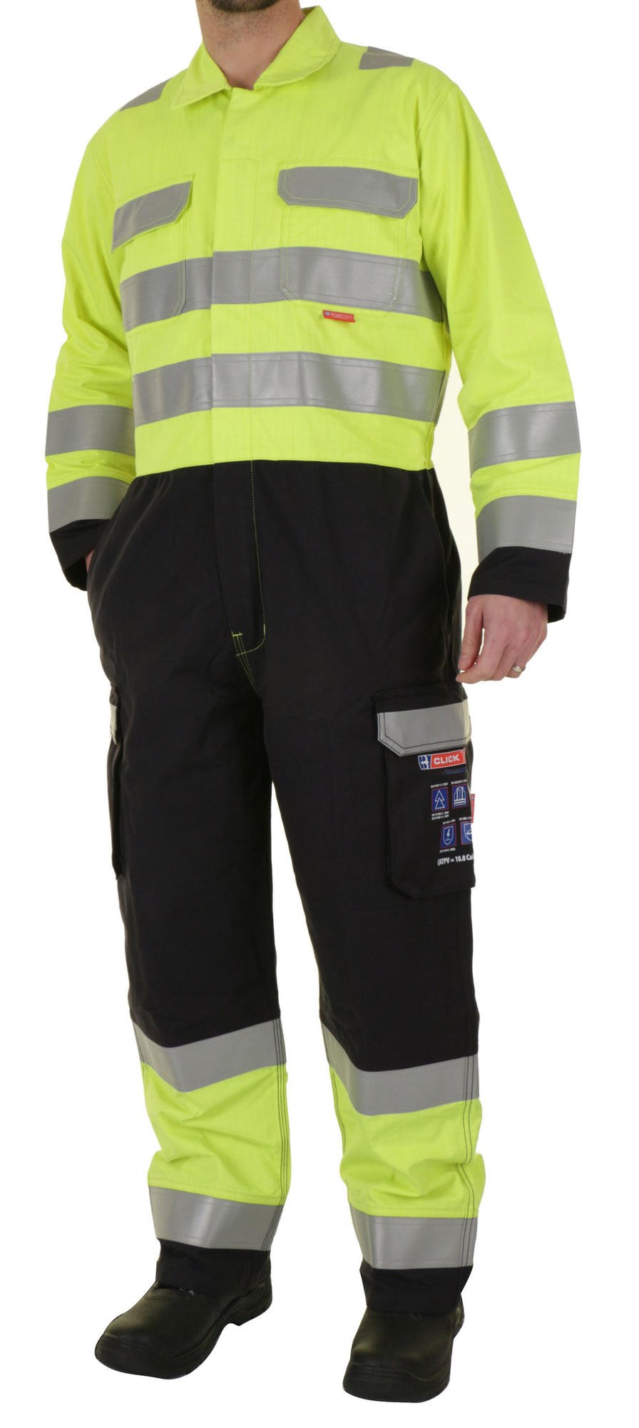 Beeswift Arc Flash Coverall Saturn Yellow  Navy 48 CARC7SYN48
