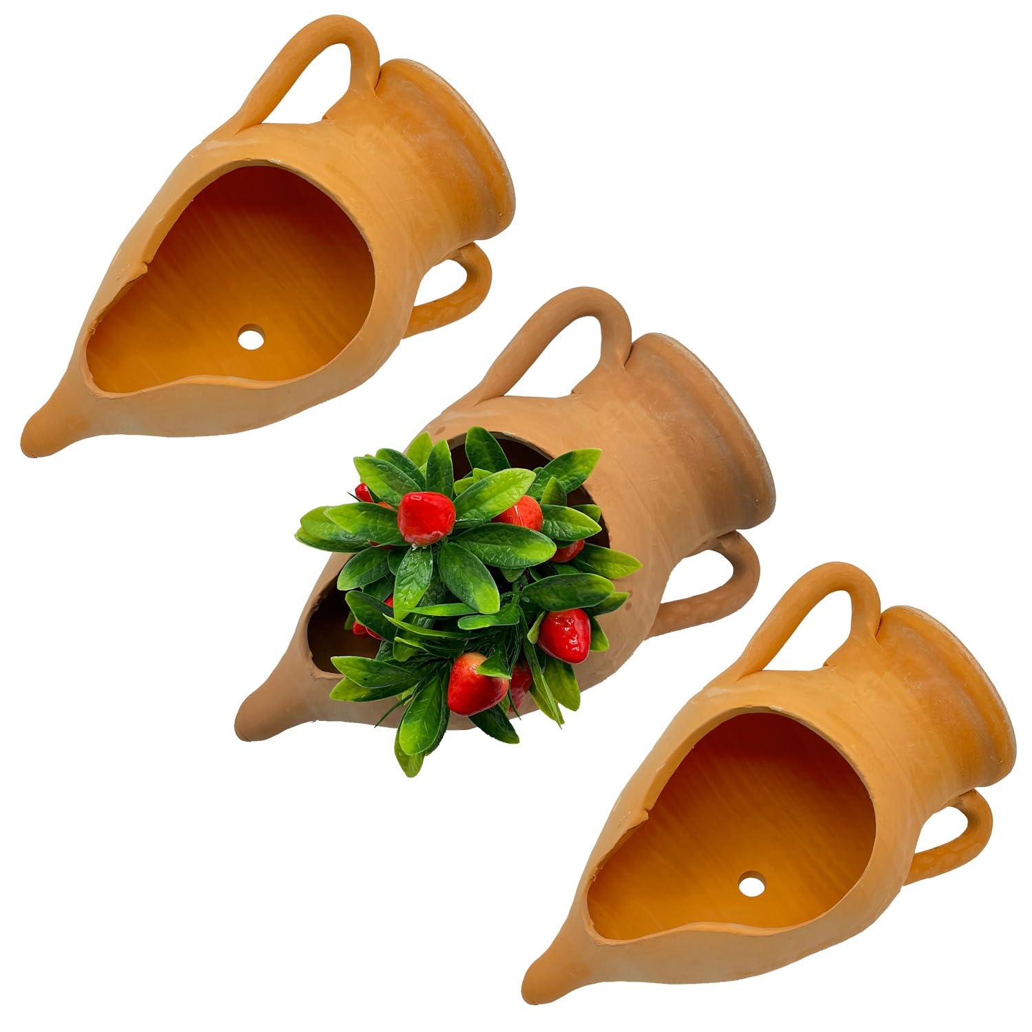 Amphores à pointe sculptée en terre cuite 30 cm pour jarre de jardin et poterie extérieure