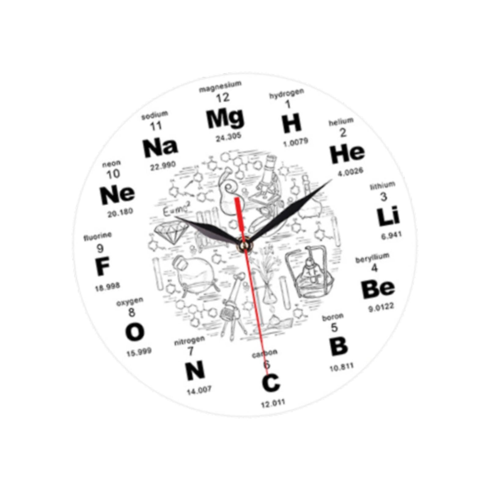 Horloge murale moderne en acrylique silencieuse pour cuisine et bureau