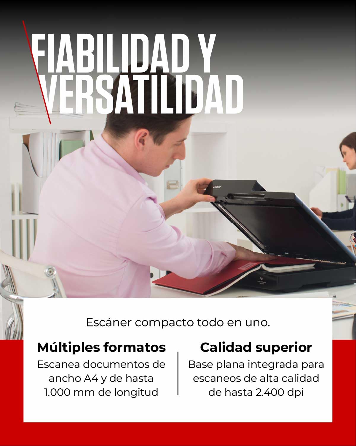 Canon imageFORMULA DR-F120 Escáner Plano de Documentos y Alimentador | A Doble Cara con USB para hogar y Oficina | hasta 20 pág/min | Alimentador de 50 Hojas | Incluye Software Canon CaptureOnTouch