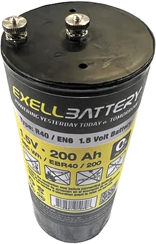 Miniatura 4 de Exell EB-R40 Tipo R40 1.5V Batería de repuesto para baterías 5365, 784-6020, 905, 905FC, 906, 906AC, 906SC, AL40/200, ALR40, BA23, BS23, EBR40, EN6