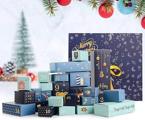 Miniatura 6 de LJJ 1 caja de calendario de adviento con calendario de cuenta regresiva, soporte para regalo
