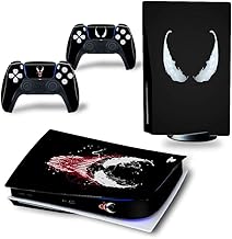 PS5 Console and DualSense Controller Skin Vinyl Sticker Decal Cover, Suitable for Playstation 5 Console and Controller, Durable, Scratch-Resistant, Disk Version (Veom[7002])