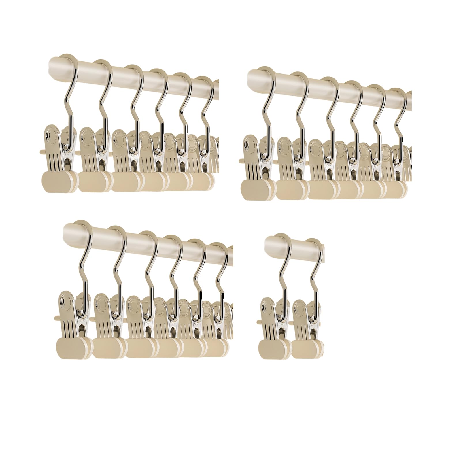 Rotating Nonrust Steel Clothes Pins Enhancing Spring Loaded Clamping Force Wide Clothespin for Delicate Fabric Care Upgraded Wide Head Clothespins with Hook Spring Mechanism Clothespins Strong Grip