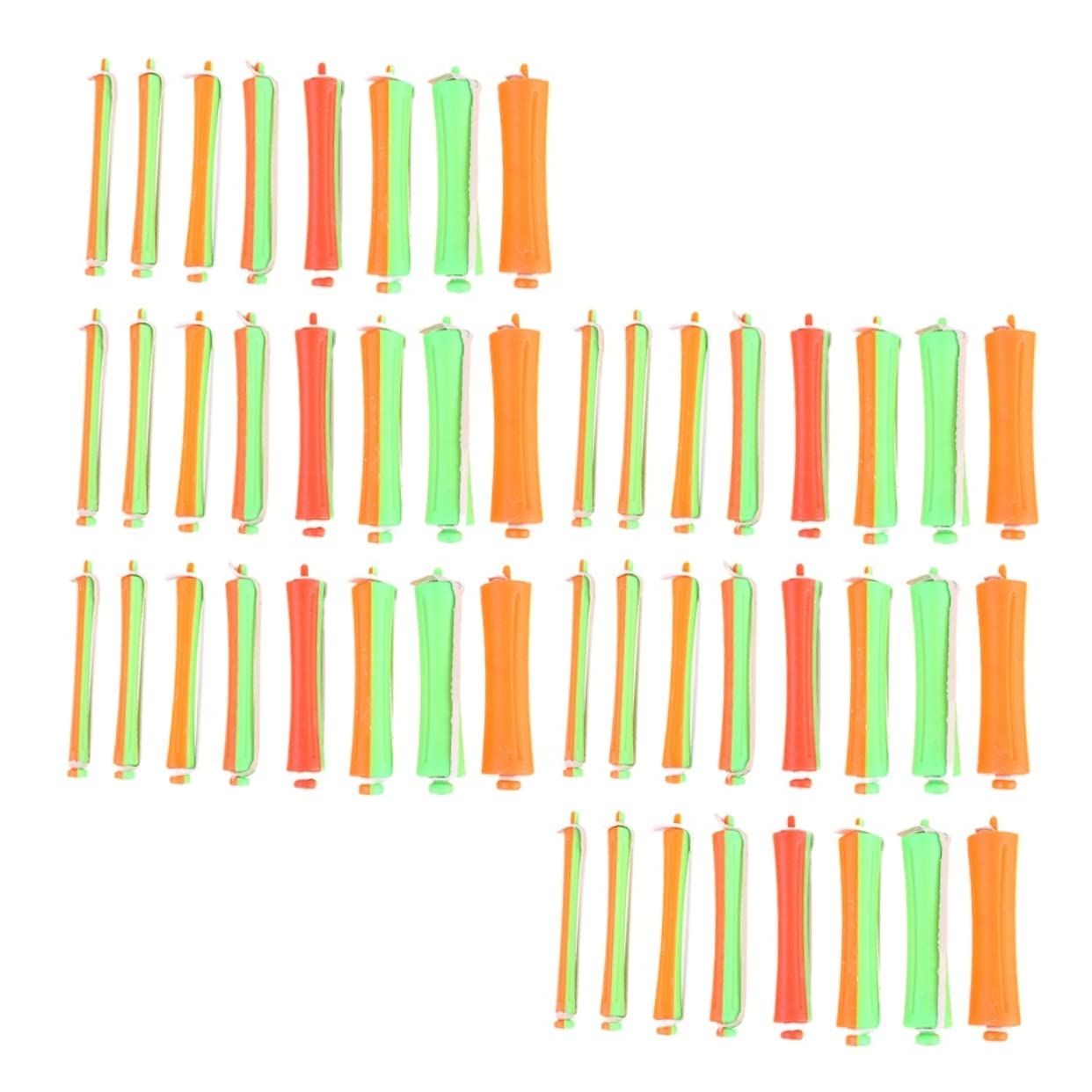 Healeved 16 Satz 160stücke Hohl Lockenwickler mit Gummibändern für Kalte Wellen Zweifarbige Haarroller für Damen Styling Tools für Zuhause Zufällige Farbe