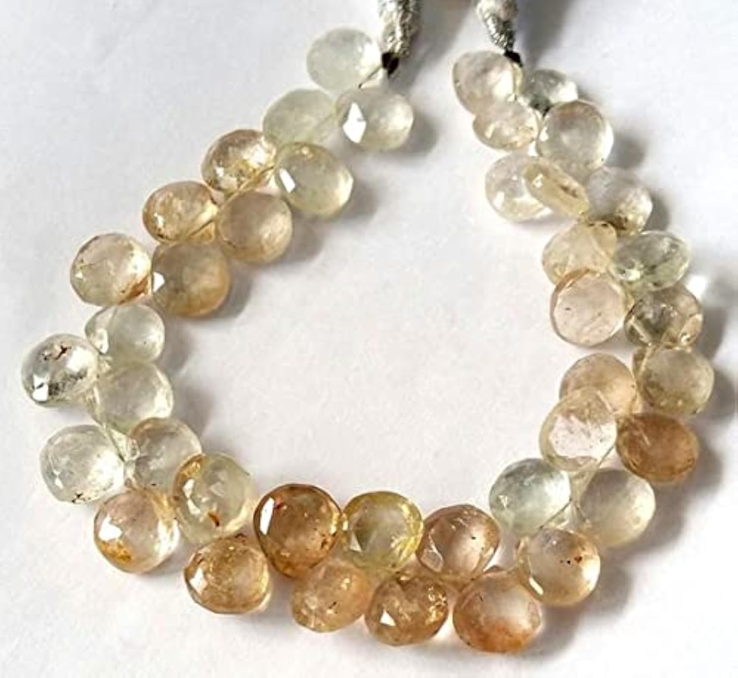 Perles en jaspe impérial taillées en cœur de 8-10 mm pour la création de bijoux uniques