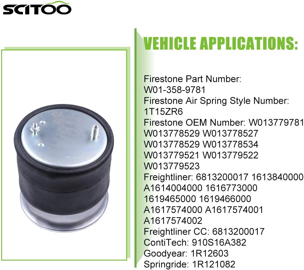 SCITOO Air Spring Struts Suspension Kits SCITOO Shocks Struts Suspensions replacement W01-358-9781 Truck Airmatic kits Universal Air Ride Suspension Pack of 2
