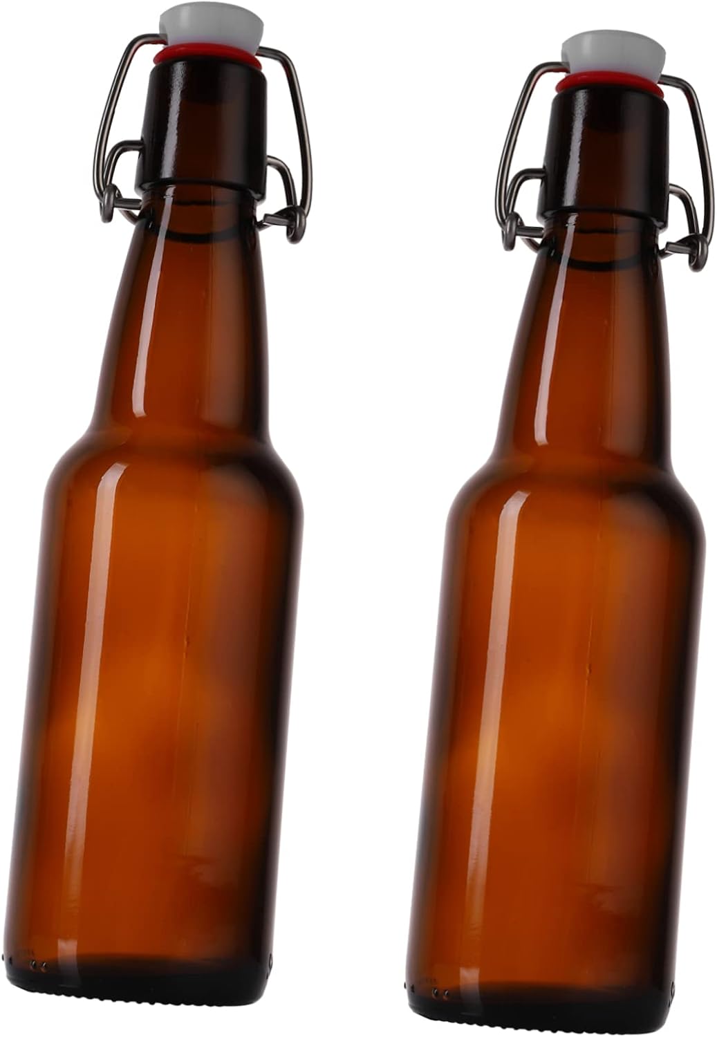 2pcs Glass Beverage Bottles Buckle Sealing Containers for Cold Drinks Milk Beer Storage