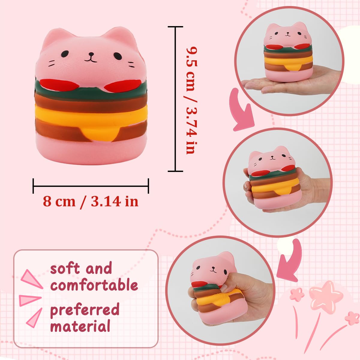 4 sztuki zabawek z płynami do jedzenia, antystresowe zabawki Squishy, Kawaii miękkie zabawki sensoryczne Fidget, powolne wzrastanie, zabawki sensoryczne, antystresowe zabawki Fidget dla dziewcząt i