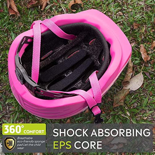 Outdoormaster Kids Bike Helmet - From Toddler To Youth Sizes - Adjustable Safety Unicorn Helmet For Children (Age 3-15), 14 Vents For Multi-Sport - Rainbow Unicorn, S #TOP2