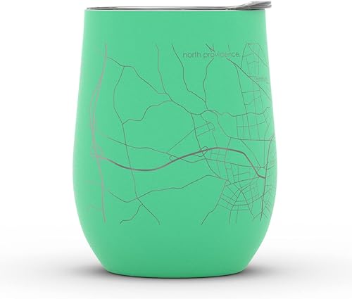 Vista 837 de Well Told Lexington Kentucky Map - Vaso de vino aislado con grabado de mapa de Kentucky, taza de acero inoxidable grabada (12 onzas, verde domingo)