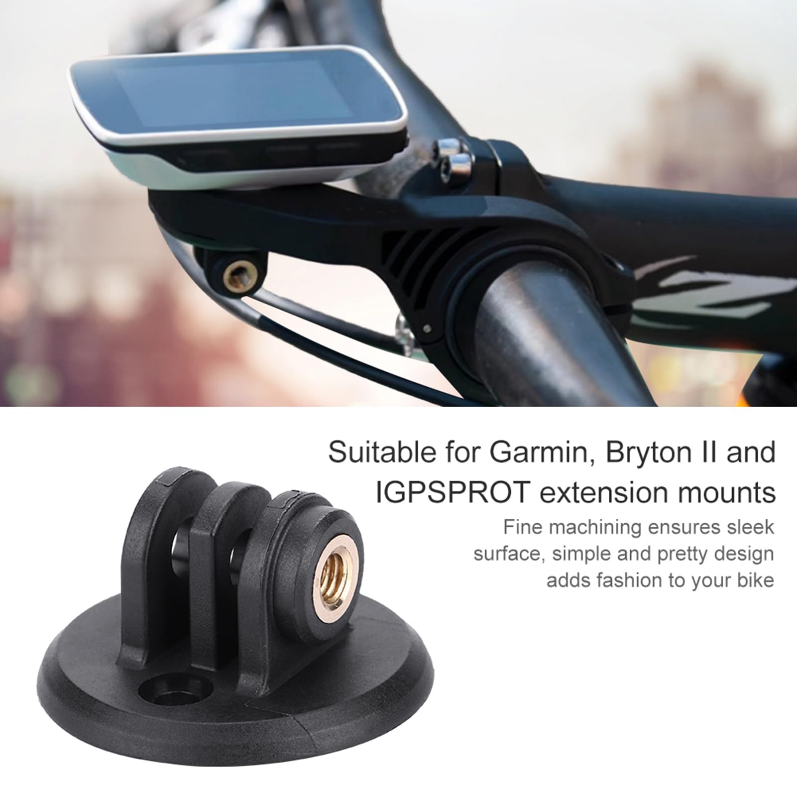 Respicefinem Bike Handlebar Computer Mount Camera Universal Mount Black Nylon Sturdy and Durable Cycling Accessory for Cyclists
