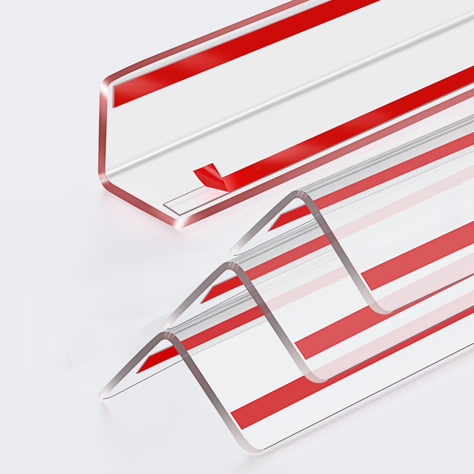 Clear Corner Guards for Walls,4PCS Plastic Wall Corner Protector for Prevent to Claw,1-5/8 Inch(W) X 48 in(L) Wall Corner Guards with Adhesive Back Glue for Cover Stair Corner