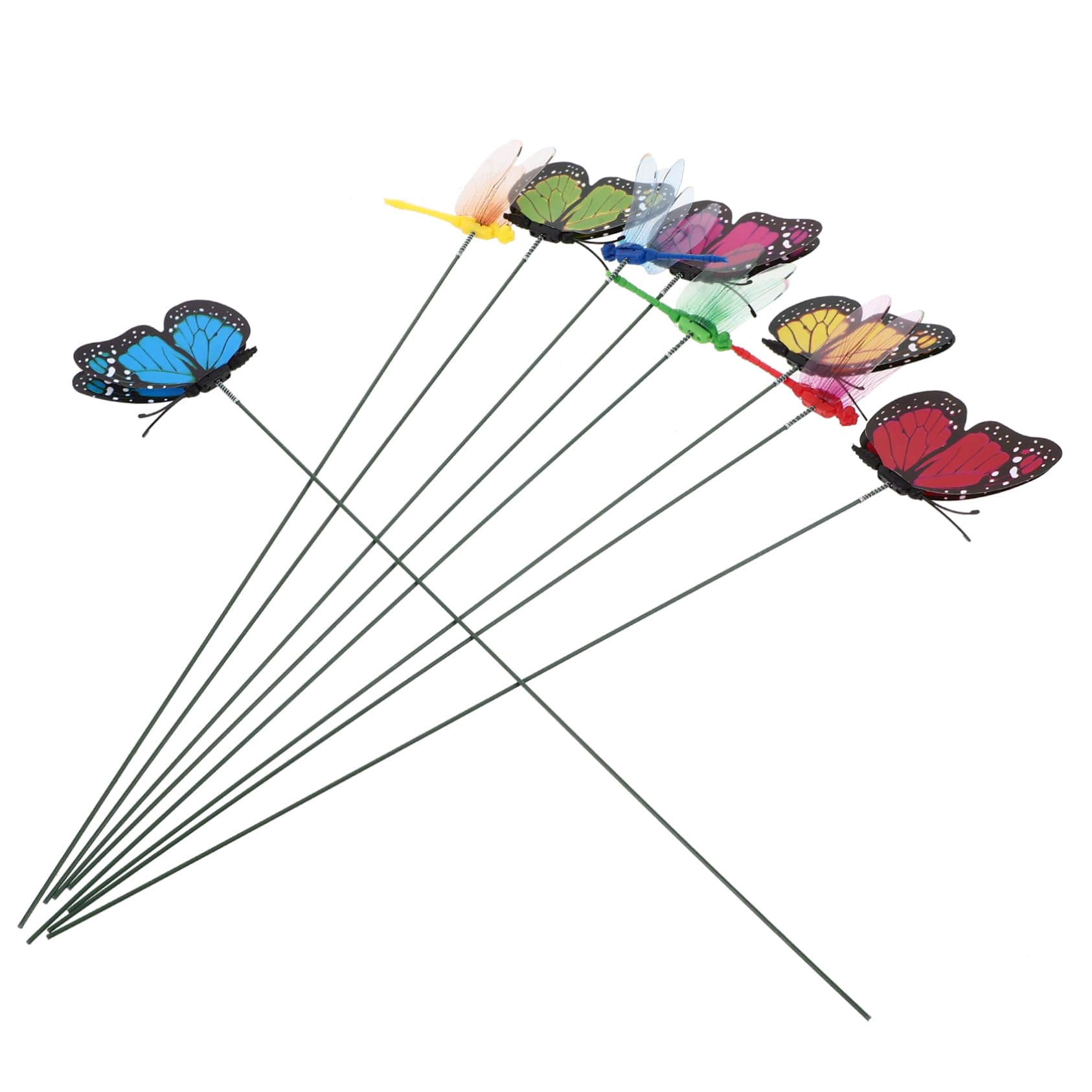 ifundom 5 Sätze Teiliges Deko Schmetterlinge Und Libellen Künstliche Gartenstecker Für Outdoor Dekoration Monarch Schmetterlinge Libellen Für Garten Und Wohnräume Stück * 5