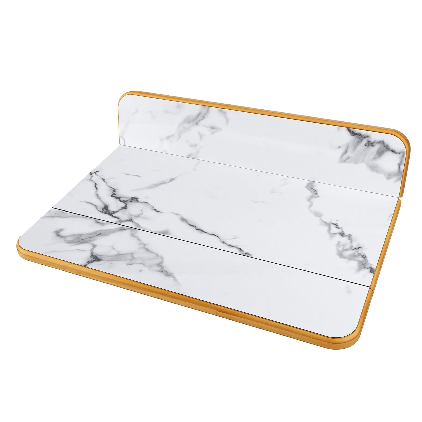 Tavolo Pieghevole per Barca, Design Elegante e Impermeabile per Veicoli Commerciali, Yacht, Pino Massiccio Spesso 20 Mm, 18,9x23,4 Pollici