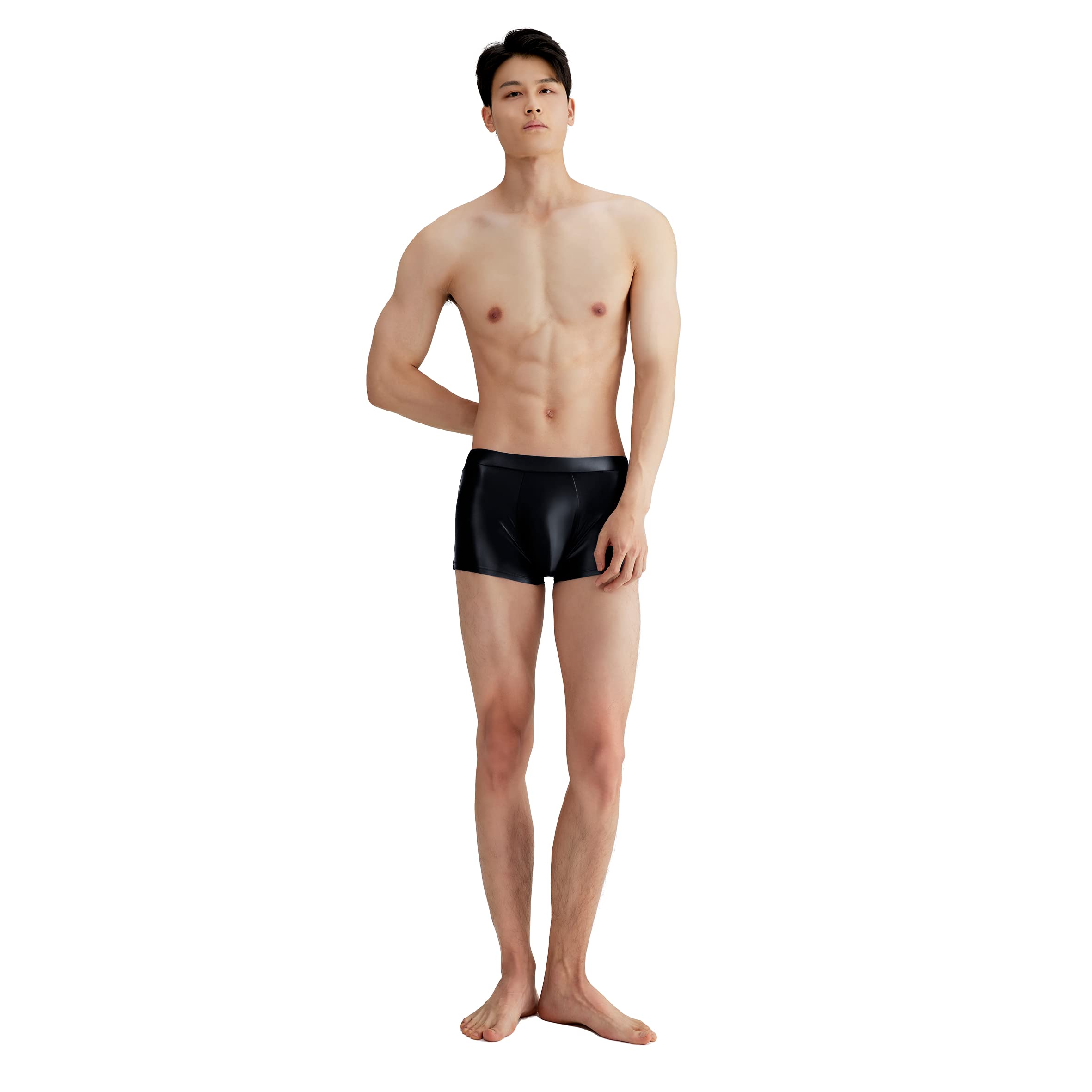 Eros series flat angle underwear for men's breathable sports ice silk anti pinch hip boxer shorts