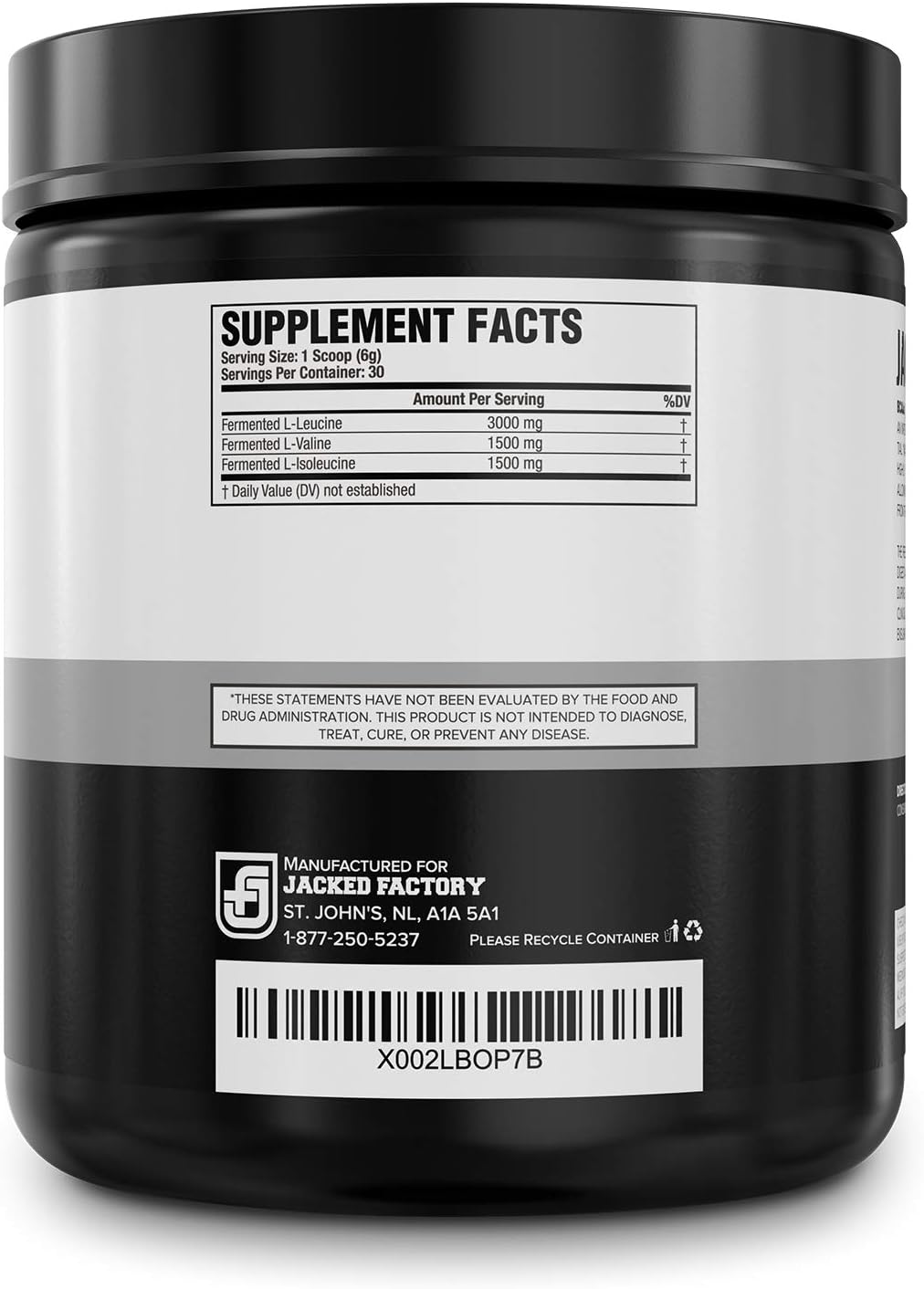 BCAA Powder (Fermented) - 6g Branched Chain Essential Amino Acid Supplement for Improved Muscle Recovery, Reduced Fatigue, Increased Strength, and Muscle Growth - 30 Servings, Unflavored : Everything Else
