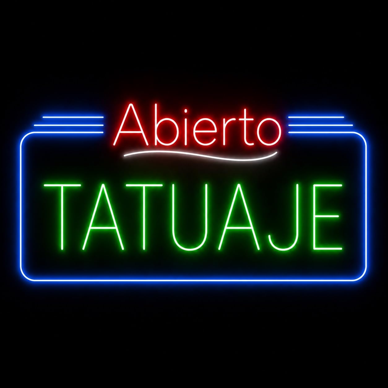 Signs Lamp "Abierto Tatuaje" Neon Sign Dimmable