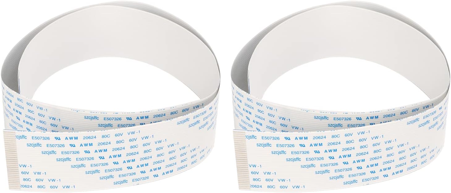 Hilitand 2pcs Flexible Flat Cable FFC Flexible Ribbon Cable for XP600 TX800 Printer Accessory(24in)