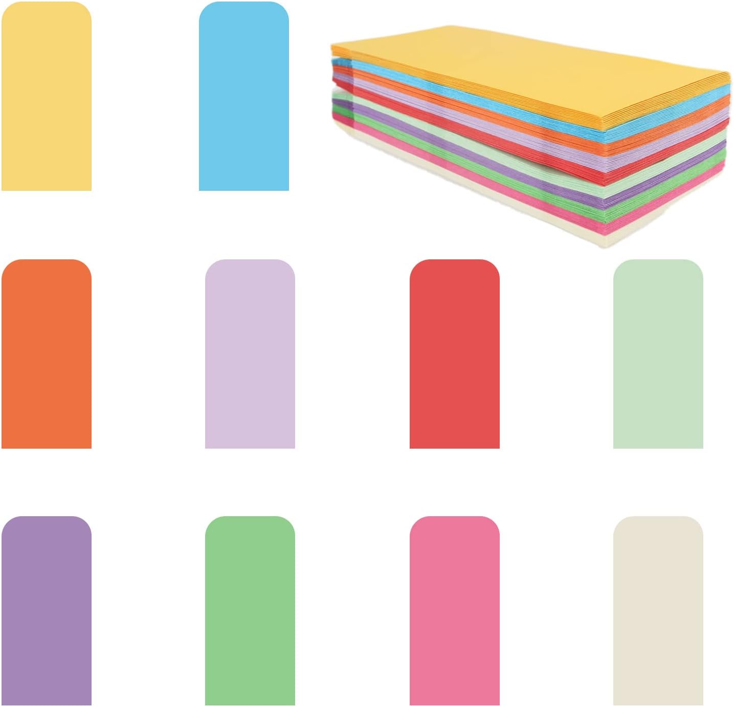 Cash Envelopes 120 Pack 3.5x6.5inch,Colored envelope，Seed