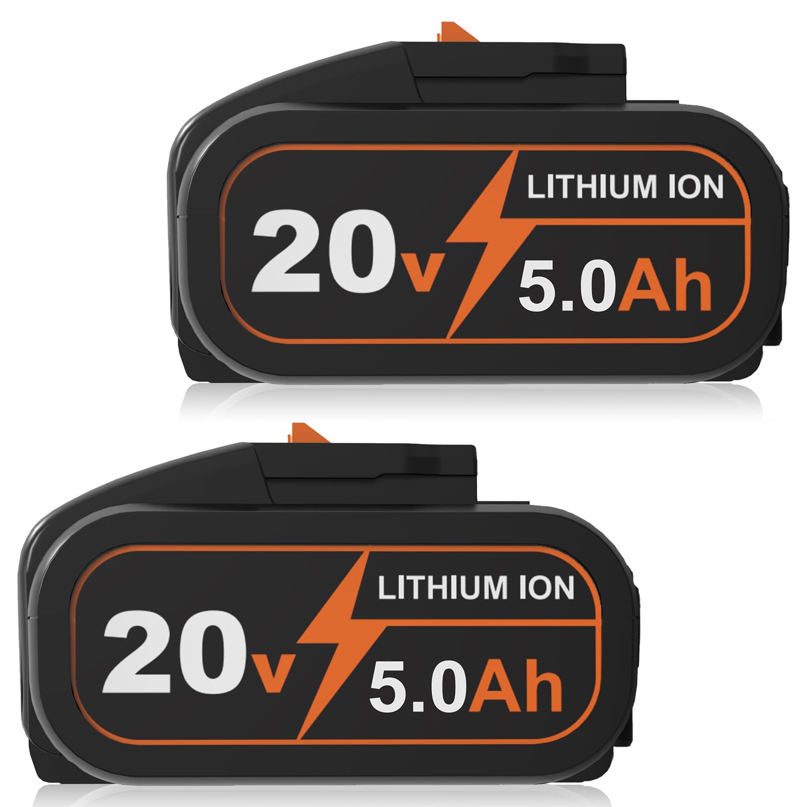 2 pièces Remplacement pour Worx Batterie 5.0Ah