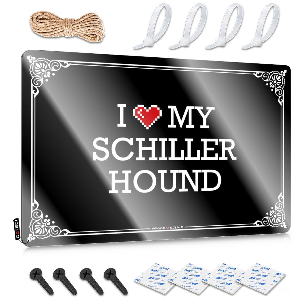 Cool Wall Decor Bedroom Door Decorations Wall Art - I Love My Schiller Hound Ideas Indie Retro Style Decoration For Porch(20X30CM)