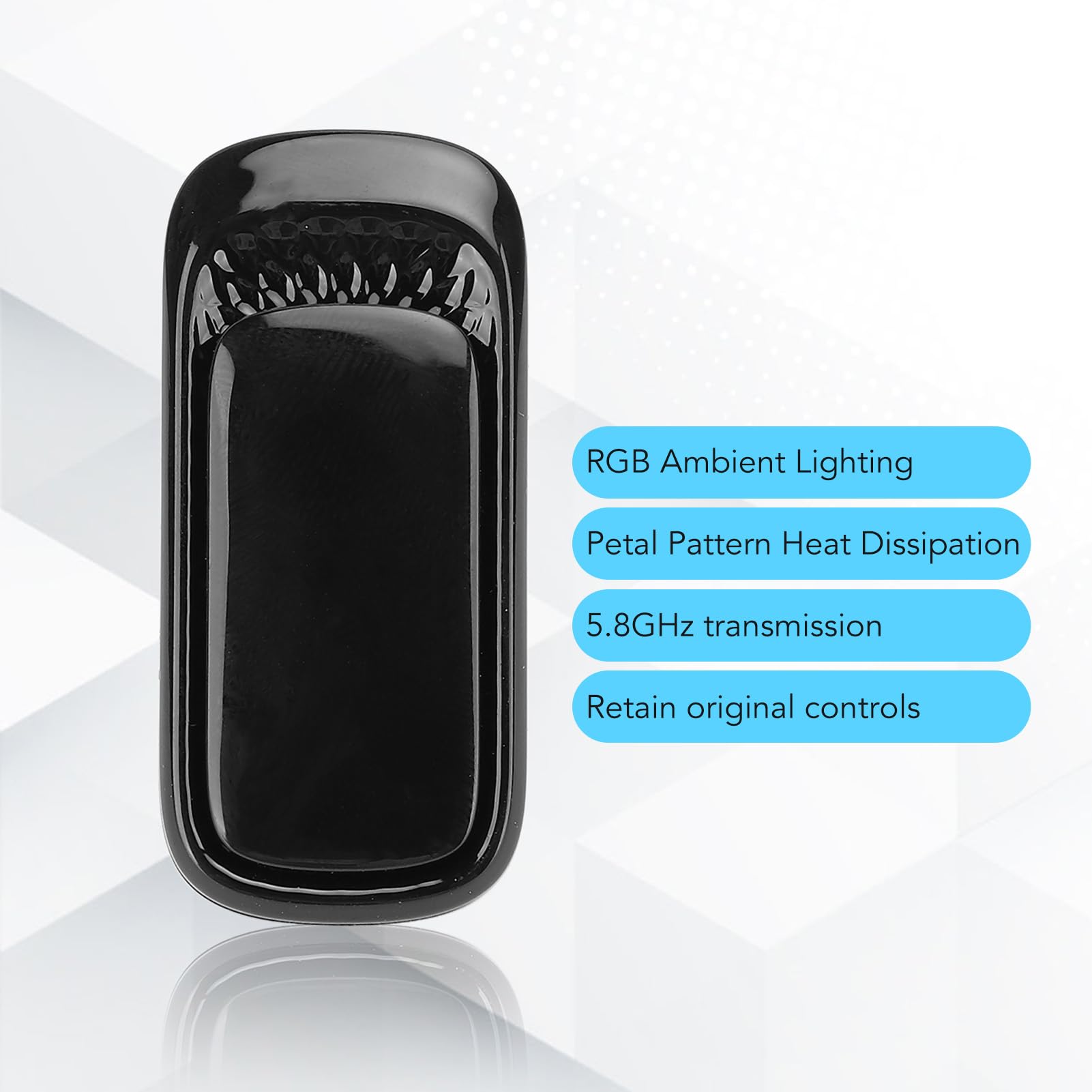 Adaptador inalámbrico para automóvil Convierte con cable Conexión automática inalámbrica Luz ambiental RGB Adaptador inalámbrico automático Operación fácil para autos 2016 IOS 10+ (Puerto tipo C)