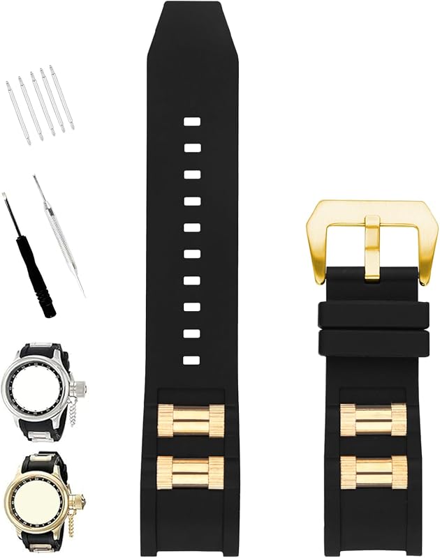 Compatible for Invicta Russian Diver 1242 1433 1434 1435 1436 1437 1438 1595 1799 26mm Rubber Watch Band Replacement for men Silicone Wirstband Strap women Bracelet