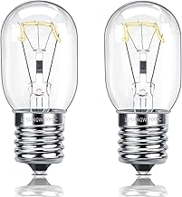 Microwave Light Bulbs for Under Hood WB36X10003 40W 120V E17 Base for Whirlpool GE LG Appliance Light Bulb Under Range Hood Dimmable Light Compatible with 8206232A Oven Light Bulb (Pack of 2)