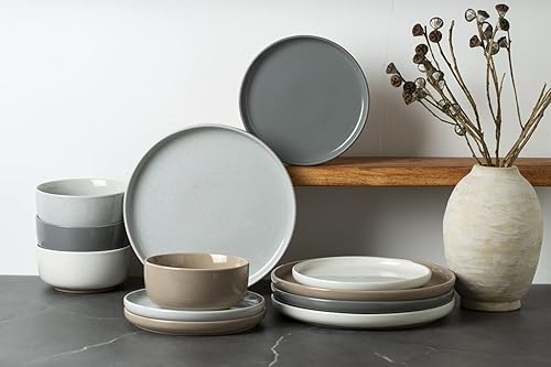 Miniatura 2 de Famiware Milkyway - Juego de platos y cuencos para 4 juegos de vajilla de 16 piezas, multicolor