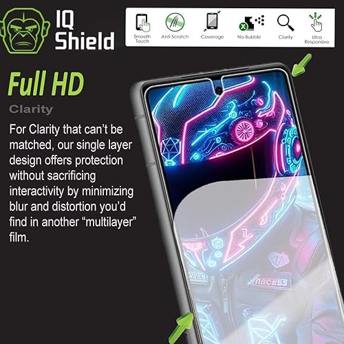 Miniatura 7 de IQShield Protector de pantalla compatible con Google Pixel 7 (paquete de 2) película de TPU transparente antiburbujas