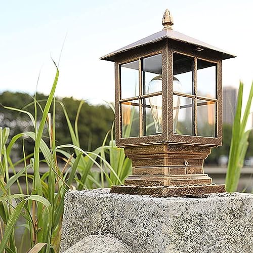 Éclairage extérieur poteau laiton lanterne IP54 pilier jardin