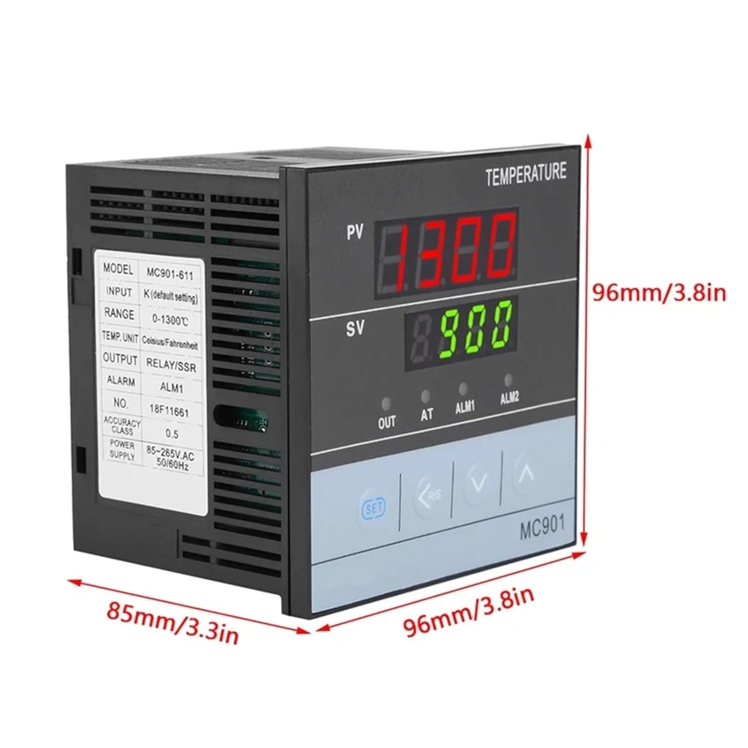 Digital PID Temperature Controller K Type PT100 Sensor Input Relay SSR Output