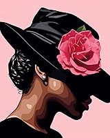 Vista 20 de Pintura por números de chica de moda negra para adultos principiantes mujer africana americana DIY pintura por números pintura acrílica en lienzo