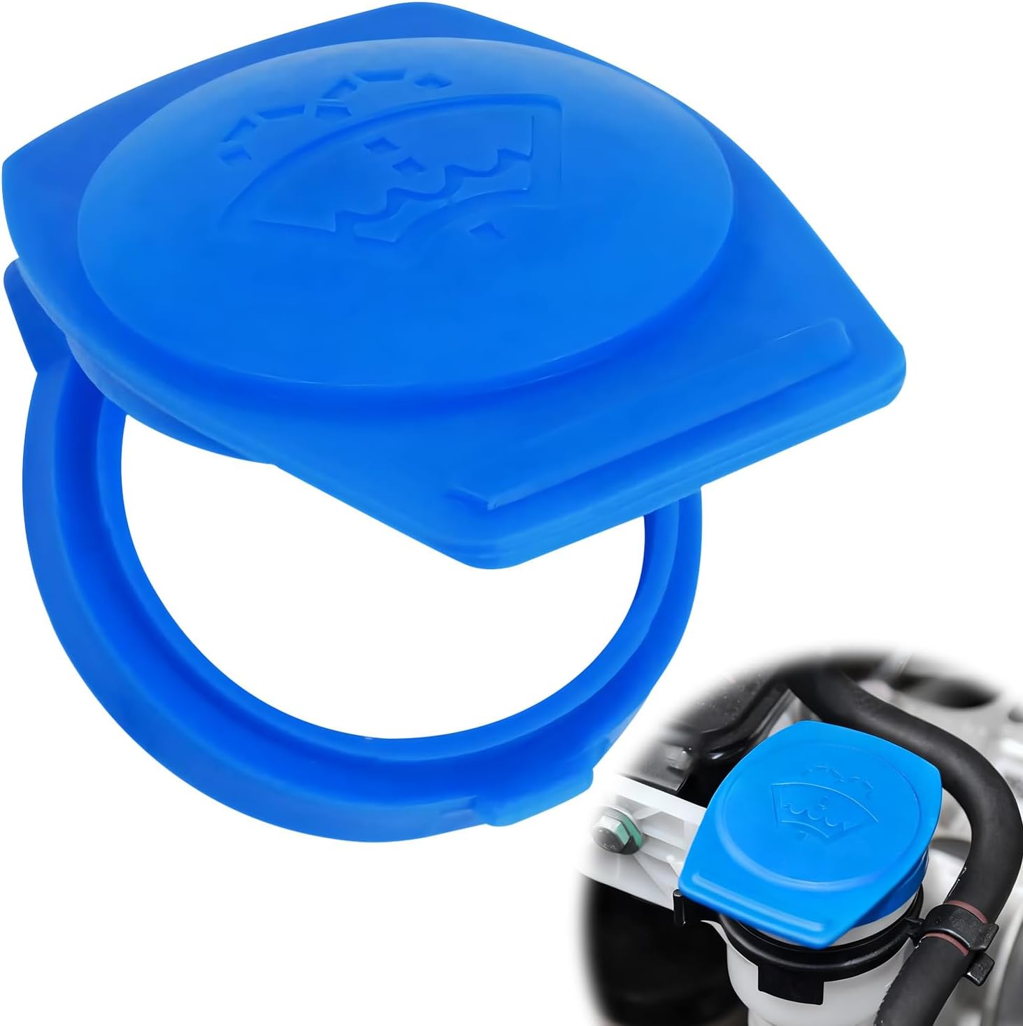 Windshield Washer Fluid Cap,OEM#3Q0955455 Washer Fluid Cap,Car Accessories Windshield Washer Cap, Compatible with Volkswagen Atlas GTI Tiguan Arteon Jetta