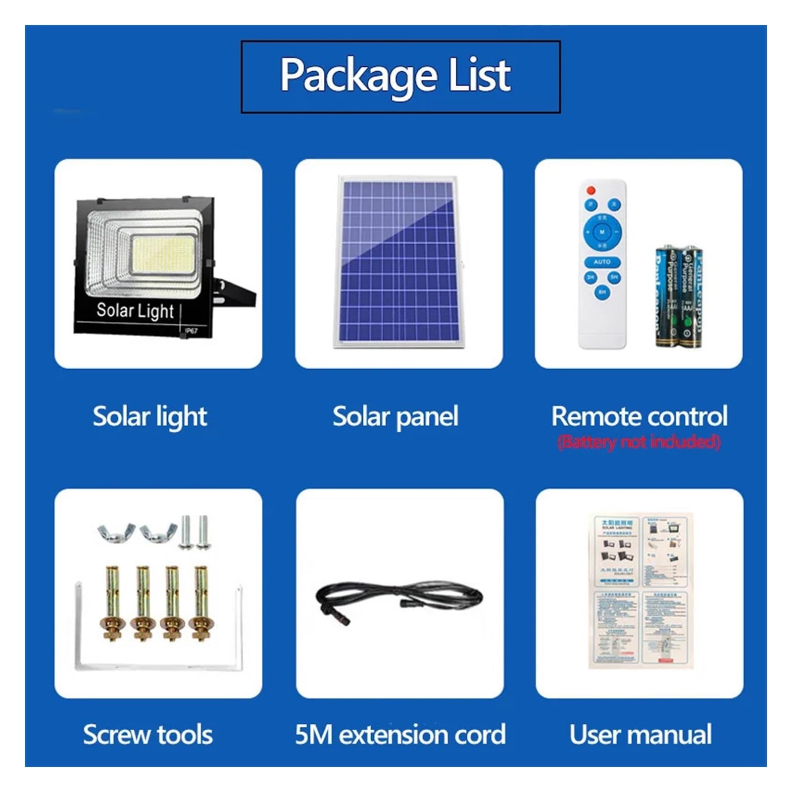 Focos exteriores, Proyectores Solares LED De 300W For Exteriores IP67, Impermeables, 353, Encendido/apagado Automático Con Control Remoto For Patio, Jardín, Camino Y(170 LEDs)