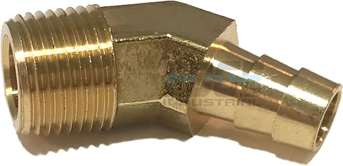 Manguera de 38" ID a 38" macho NPT MNPT 45 grados latón codo montaje combustibleaireaguaaceitegasWOG (cantidad 01)