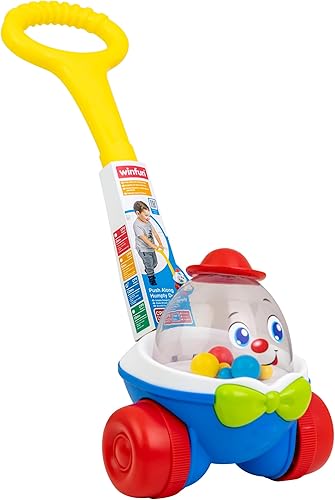 Winfun Push Along Humpty Dumpty Toy – Walking Encouragement Toy for Toddlers with Popping Balls, Handle & Wheels – Gross Motor Skill Development for Kids 12M+ – Indoor/Outdoor Play