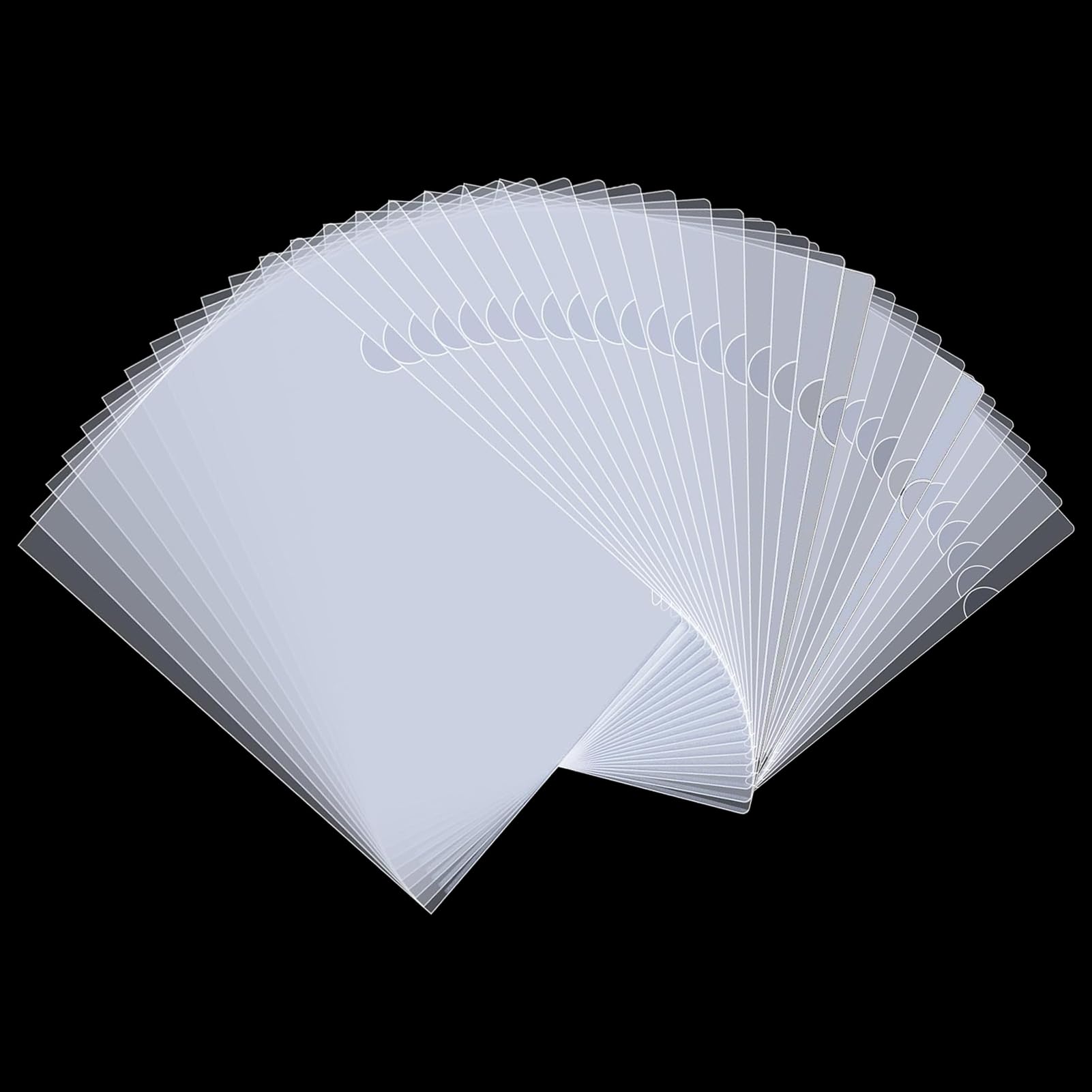 30 Packs Clear A4 Plastic Folders, Cut Flush Open Top and Side Wallets, File Pocket Covers Sheet Protector for Office, School, Work, Report, Presentation, Project Documents File